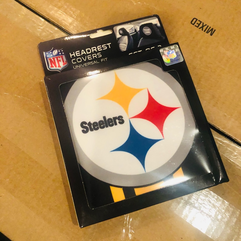 Steeler headrest covers